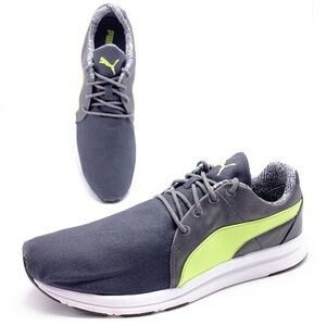 ⬇️ NWOB Puma 12 Gray Green Textile Sneakers